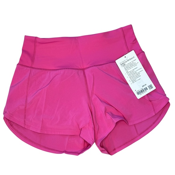 NWT Lululemon Speed Up High-Rise Short 4"  Lined Sonic Pink Size 4 - Picture 3 of 7